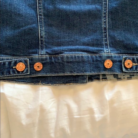 NWOT Mavi Jeans Small sleeveless faded jean jacket - Picture 7 of 9